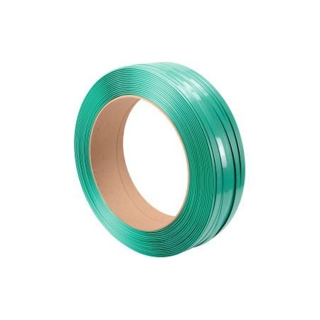 Pac Strapping Products Polyester Strapping 3/4W x 2400L x 0.050 Thick 16 x 6 Core Green 6850256G24W